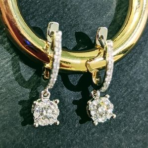 EFFY 14k white gold and diamond earrings 0.50 TCW